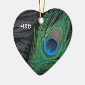 Pfauenfeder mit Schwarzer Ornament (Links)