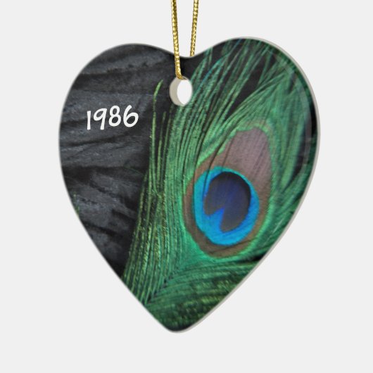 Pfauenfeder mit Schwarzer Ornament (Links)