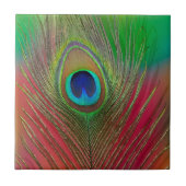 Pfauenfeder nah fliese (Vorderseite)