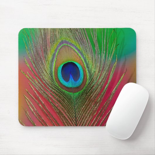 Pfauenfeder nah mousepad (Mit Mouse)