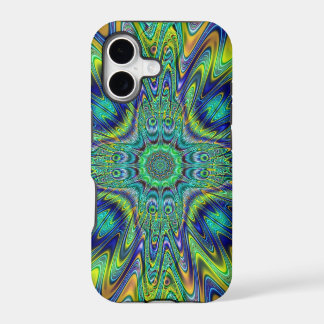 Pfauenfeder Neon Fraktal Funky Designer Kunst