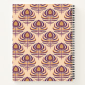 Pfauenfeder Notizbuch Art Deco Feder Muster (Rückseite)