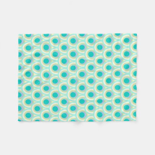 Pfauenfeder Oval Muster Aqua aquamarine Decke (Vorderseite (Horizontal))