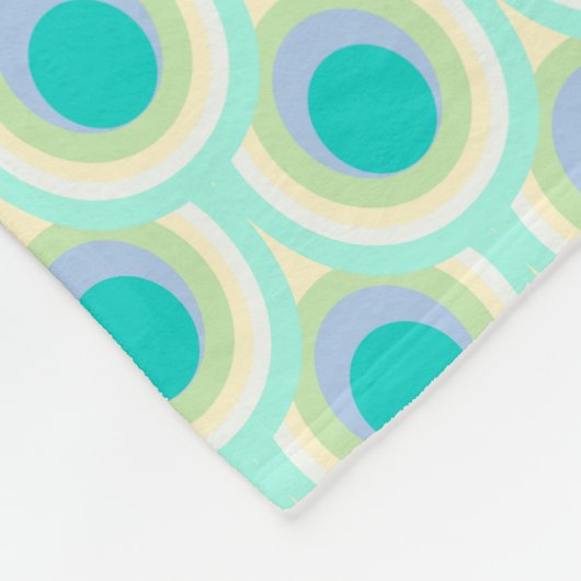 Pfauenfeder Oval Muster Aqua aquamarine Decke (Ecke)