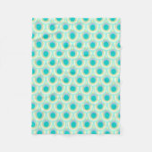 Pfauenfeder Oval Muster Aqua aquamarine Decke (Vorderseite)