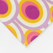 Pfauenfeder-Oval-Muster pink mit Namen Decke (Ecke)