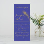 Pfauenfeder-Programm in Gold und Marineblau Programm (Stehend Vorderseite)