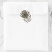 Pfauenfeder Runder Aufkleber (Tasche)