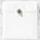 Pfauenfeder Runder Aufkleber (Tasche)