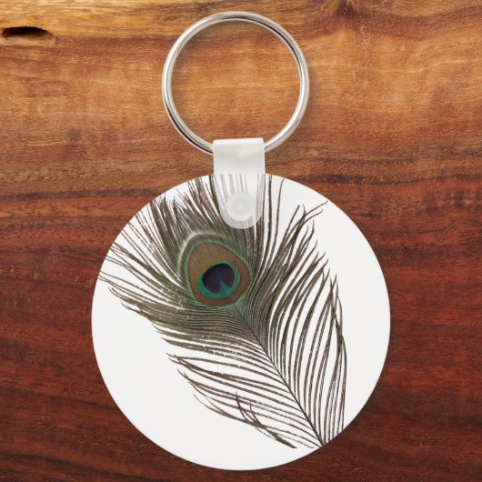 Pfauenfeder Schlüsselanhänger (Vorderseite)