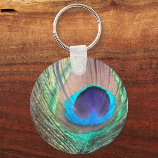 Pfauenfeder Schlüsselanhänger (Vorderseite)