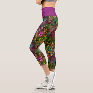 Pfauenfeder-Schmetterling viktorianisch elegant li Capri Leggings