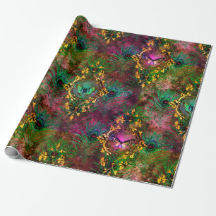 Pfauenfeder Schmetterling viktorianisch elegante l Geschenkpapier