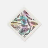 Pfauenfeder Serviette (Ecke)