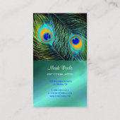 Pfauenfeder Visitenkarte (Rückseite)