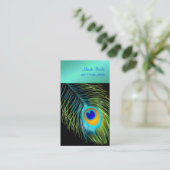 Pfauenfeder Visitenkarte (Stehend Vorderseite)