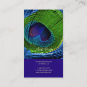 Pfauenfeder Visitenkarte (Rückseite)