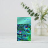 Pfauenfeder Visitenkarte (Stehend Vorderseite)