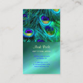 Pfauenfeder Visitenkarte (Rückseite)