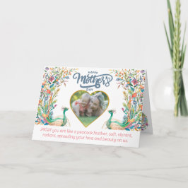 Pfauenfeder wie Muttertag der Liebe Dankeskarte