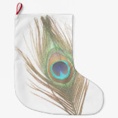 Pfauenfeder zweiseitig großer weihnachtsstrumpf (Vorderseite)