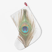 Pfauenfeder zweiseitig großer weihnachtsstrumpf (Rückseite (Hängend))