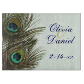 Pfauenfederbräune und -baumabteilung schneidebrett (Vorderseite)