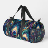 Pfauenfederdesign einzigartig duffle bag (Rechte Ecke)