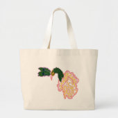 Pfauenfederdesign Jumbo Stoffbeutel (Vorne)