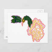 Pfauenfederdesign Postkarte (Vorne/Hinten)