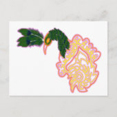Pfauenfederdesign Postkarte (Vorderseite)