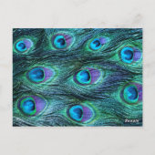 Pfauenfederdrama - Tischsitznummer Postkarte (Rückseite)