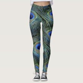 Pfauenfederdruck Leggings