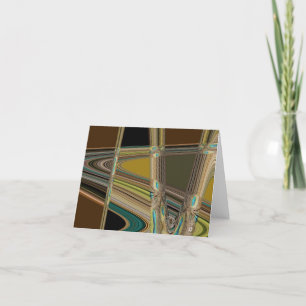 Pfauenfederhalter Abstrakte Note Card Feiertagskarte