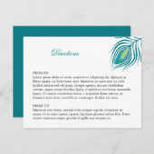 Pfauenfederhalter Begleitkarte (Vorne/Hinten)