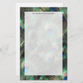 Pfauenfederhalter Briefpapier (Vorne/Hinten)