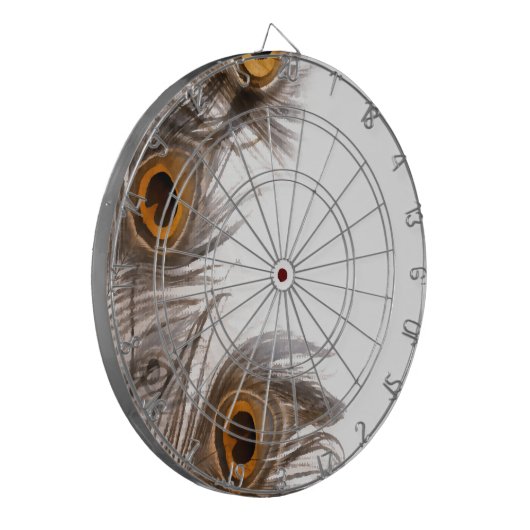 Pfauenfederhalter Dartscheibe (Vorderseite Links)