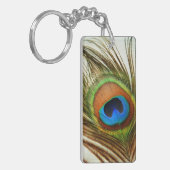 Pfauenfederhalter-Foto Schlüsselanhänger (Vorderseite links)