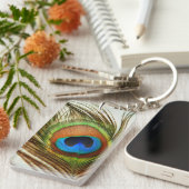 Pfauenfederhalter-Foto Schlüsselanhänger (Vorderseite rechts)