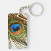 Pfauenfederhalter-Foto Schlüsselanhänger (Rückseite)