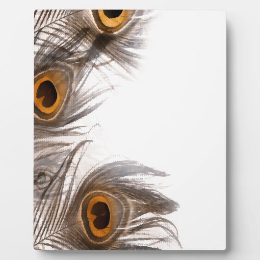 Pfauenfederhalter Fotoplatte (Vorderseite)