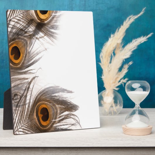 Pfauenfederhalter Fotoplatte (Seite)