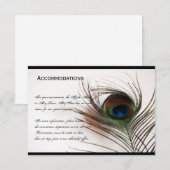 Pfauenfederhalter Glamour Unterkunft Karte (Vorne/Hinten)