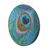 Pfauenfederhalter-Hintergrund Dartscheibe (Vorderseite rechts)