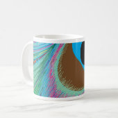 Pfauenfederhalter-Hintergrund Kaffeetasse (Vorderseite Links)