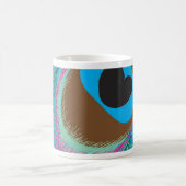 Pfauenfederhalter-Hintergrund Kaffeetasse (Mittel)