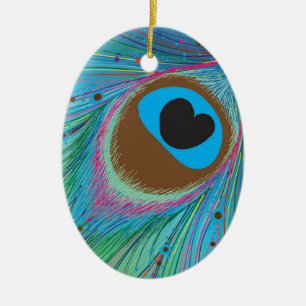 Pfauenfederhalter-Hintergrund Keramikornament