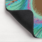 Pfauenfederhalter-Hintergrund Mousepad (Ecke)