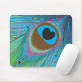 Pfauenfederhalter-Hintergrund Mousepad (Mit Mouse)