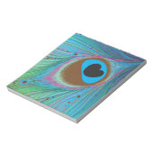 Pfauenfederhalter-Hintergrund Notizblock (Rotiert)